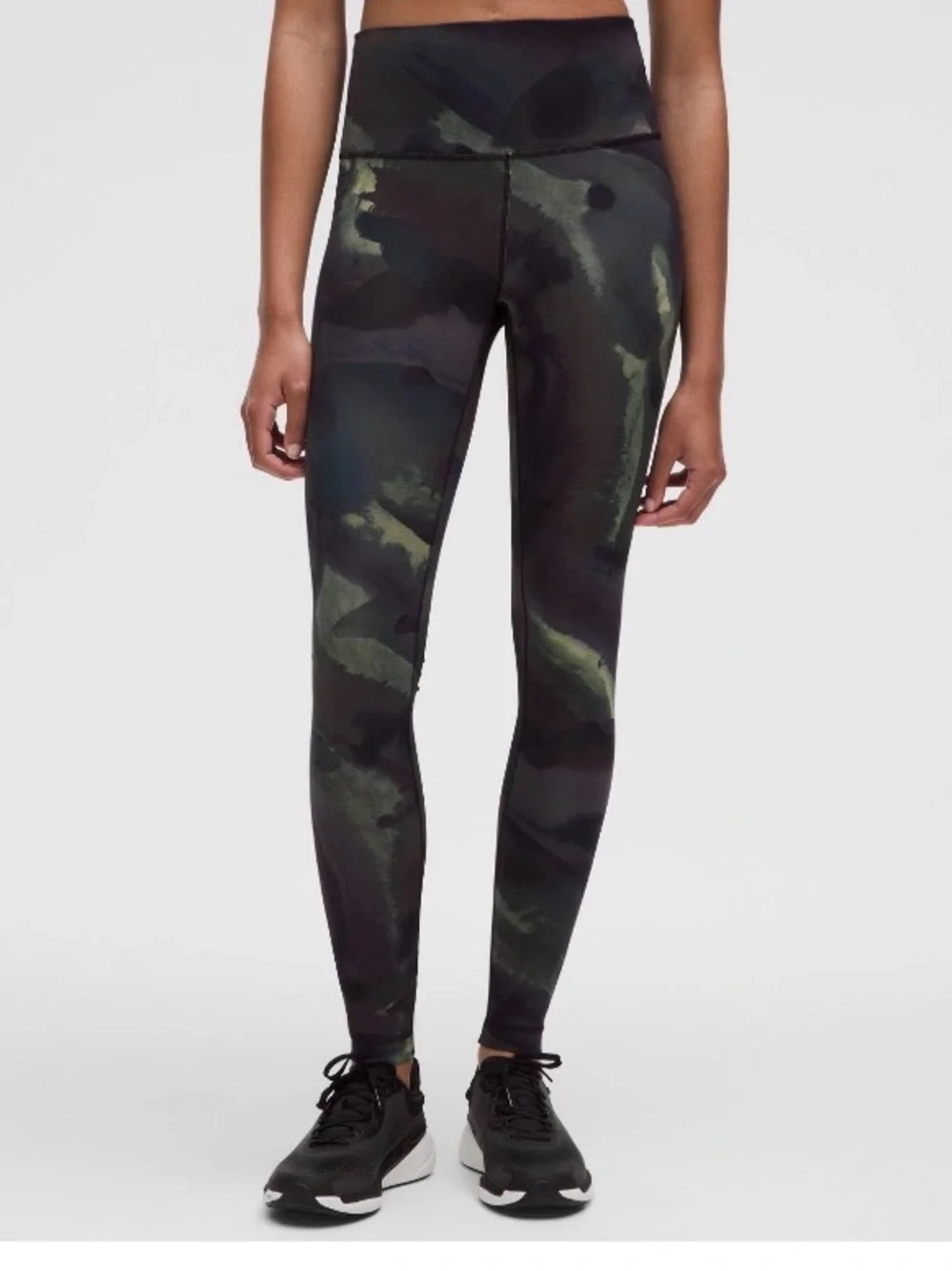 lululemon athletica Black Leggings with Light Sage Lining